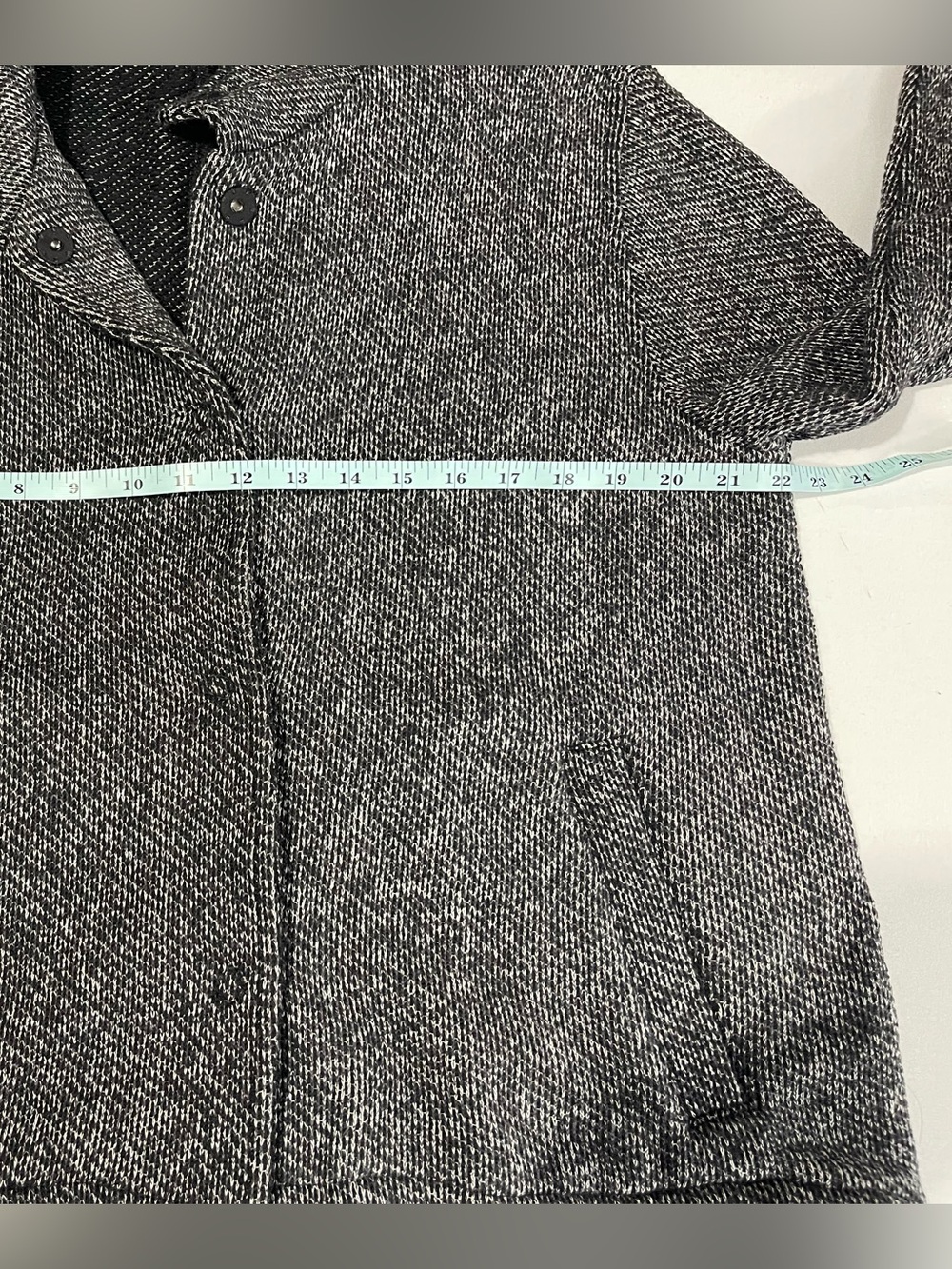 Eileen Fisher Organic Cotton Terry Stand Button Front Collar Small Jacket - Picture 6 of 10